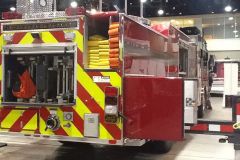 Our most popular body style, available on all Ferrara aerial ladders, feature driver side full height x 24” deep compartments, right side EZ-Stack hose bed with 1000’ x 5” LDH + 400’ x 2½” and right side full height compartment ahead of the wheels. Our most popular body style, available on all Ferrara aerial ladders, feature driver side full height x 24” deep compartments, right side EZ-Stack hose bed with 1000’ x 5” LDH + 400’ x 2½” and right side full height compartment ahead of the wheels.